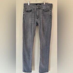 Men’s Express Slim Skinny Stretch Straight light gray jeans 32x34
